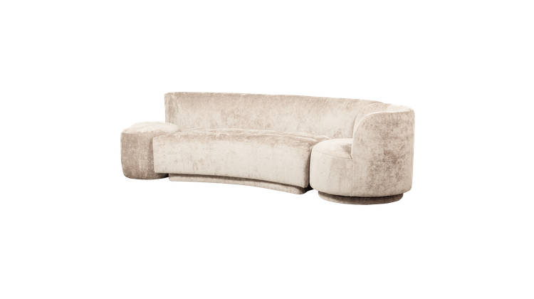 WOOOD Combi-Popular Fauteuil + Poef Elementenbank