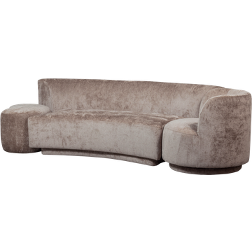 WOOOD Combi-Popular Fauteuil + Poef Elementenbank