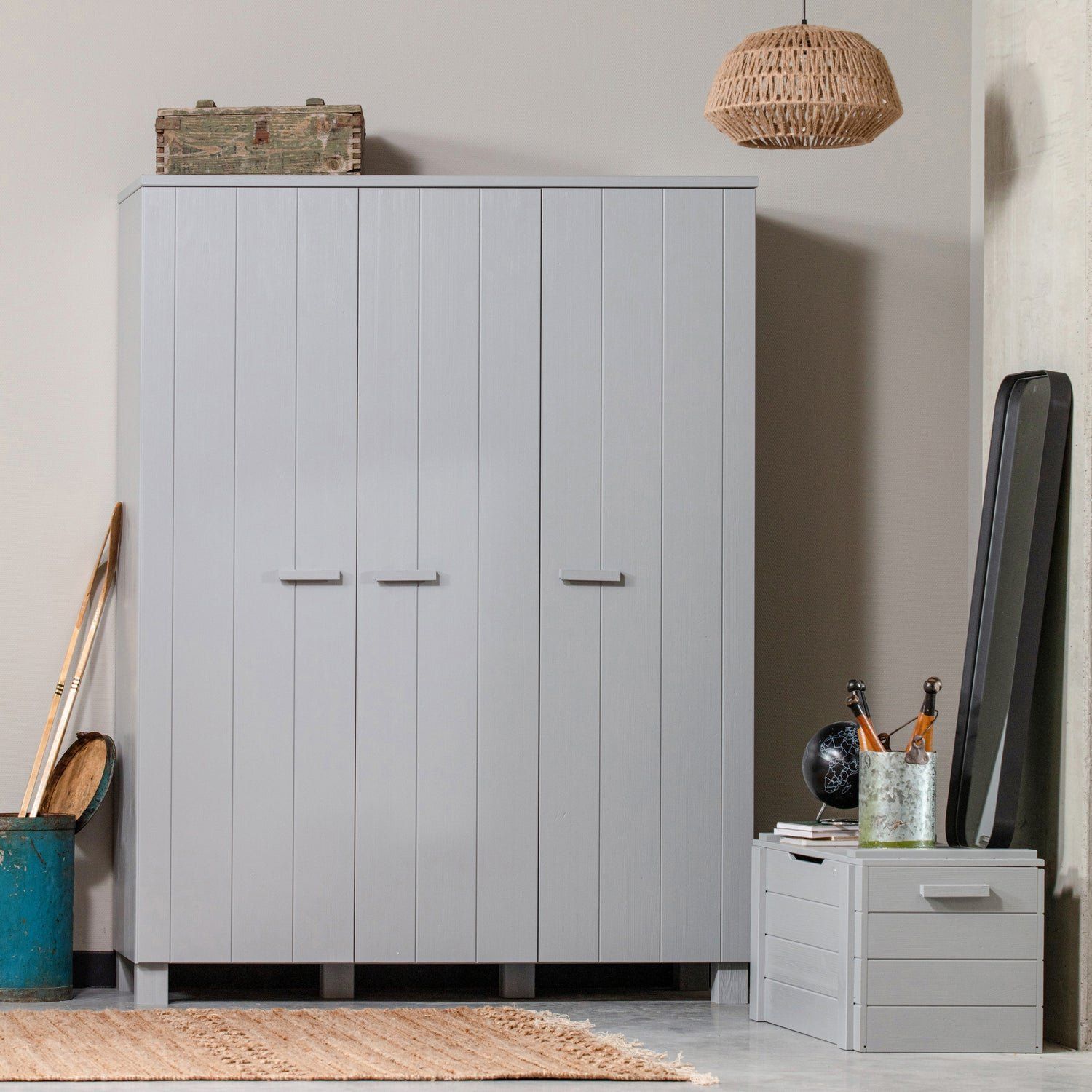 WOOOD Dennis 3-deurs Opbergkast