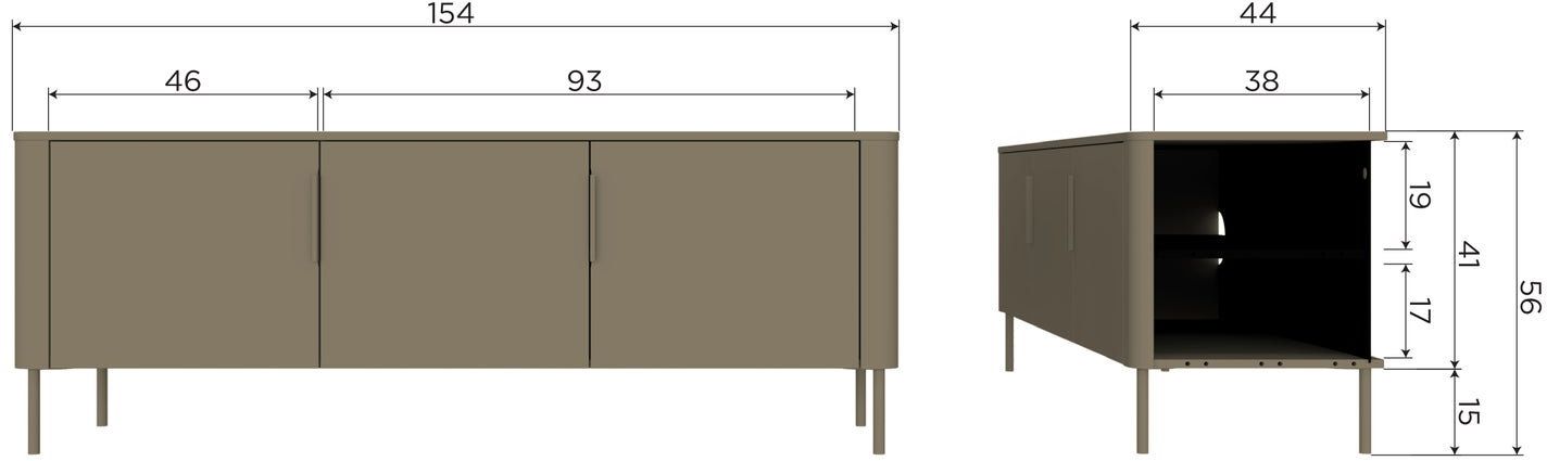 WOOOD Gunnar 3-deurs Tv-meubel