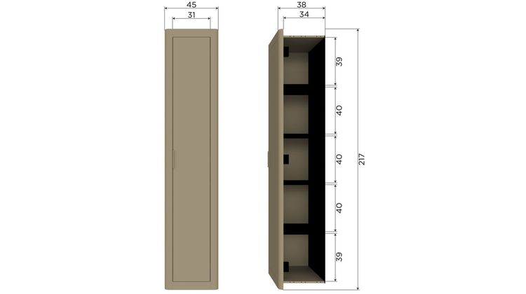 WOOOD Gunnar Hoge Opbergkast