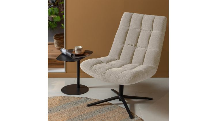 WOOOD Job Bouclé Draaifauteuil