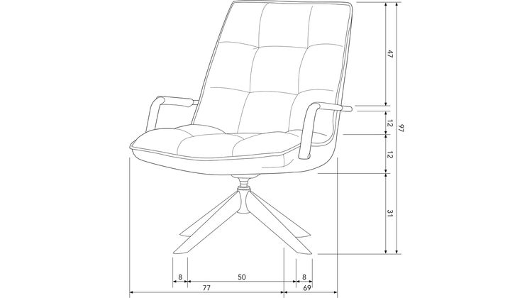 WOOOD Jouke Draaifauteuil