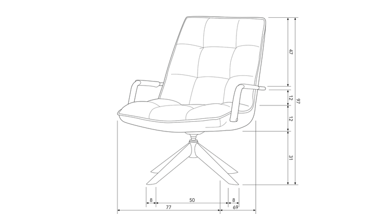 WOOOD Jouke Draaifauteuil