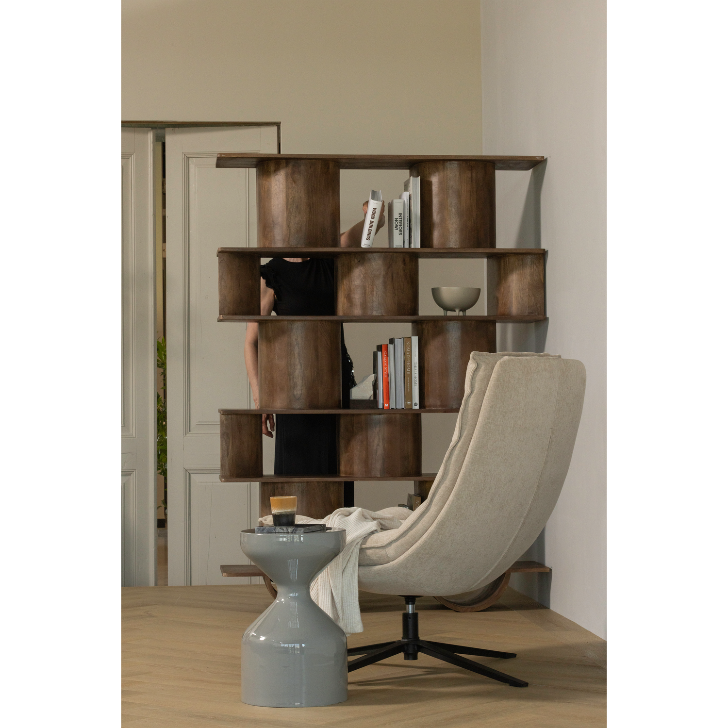 WOOOD Kube Draaifauteuil