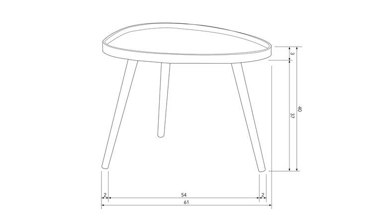 WOOOD Mae Bijzettafel