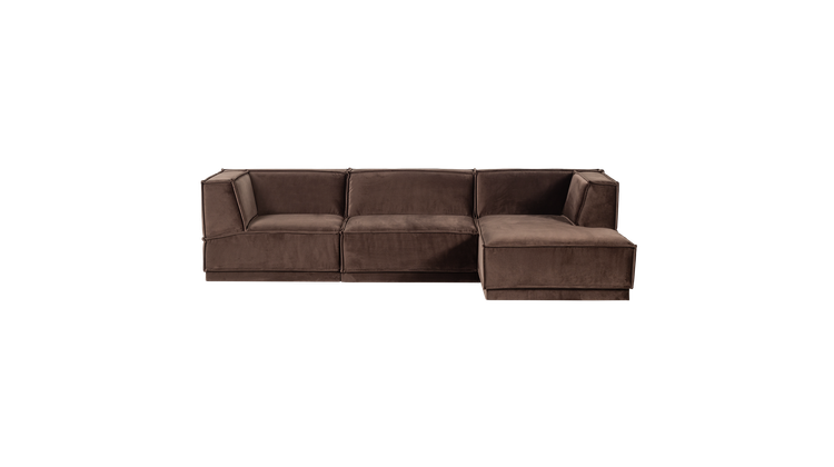 WOOOD Manu Velvet Hoekbank