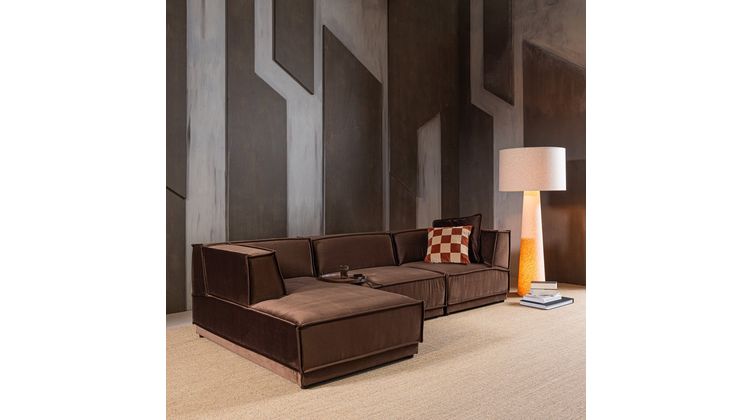 WOOOD Manu Velvet Hoekbank