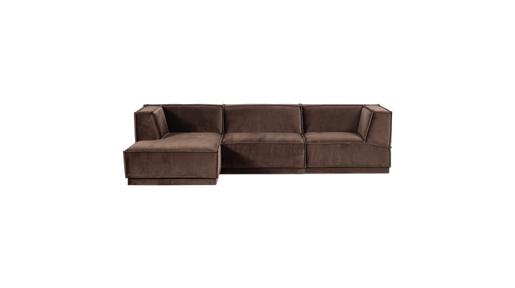 WOOOD Manu Velvet Hoekbank