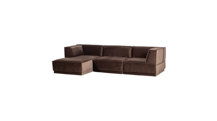 WOOOD Manu Velvet Hoekbank