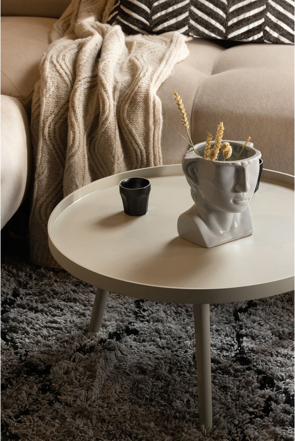 WOOOD Mesa Beige Bijzettafel