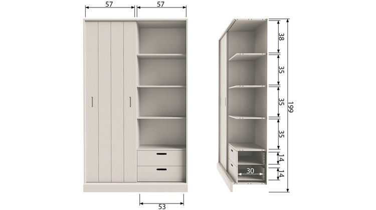 WOOOD Mila Opbergkast