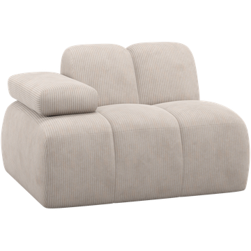 WOOOD Mojo 1-Zits Ribstof Elementenbank