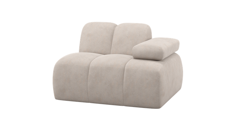 WOOOD Mojo 1-Zits Ribstof Elementenbank