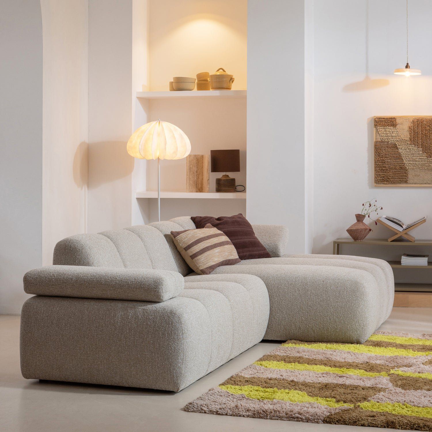 WOOOD Mojo Bouclé Chaise Longue Bank