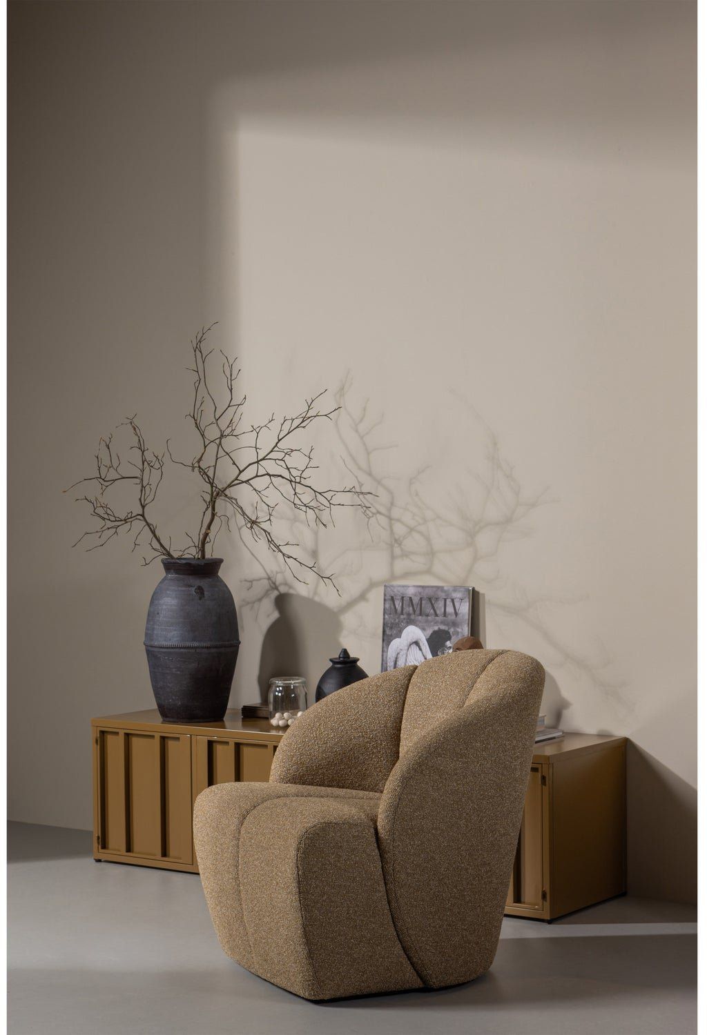 WOOOD Mojo Bouclé Draaifauteuil