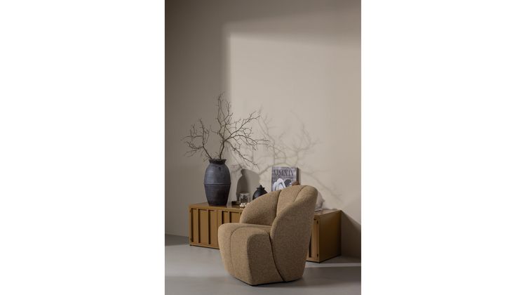 WOOOD Mojo Bouclé Draaifauteuil