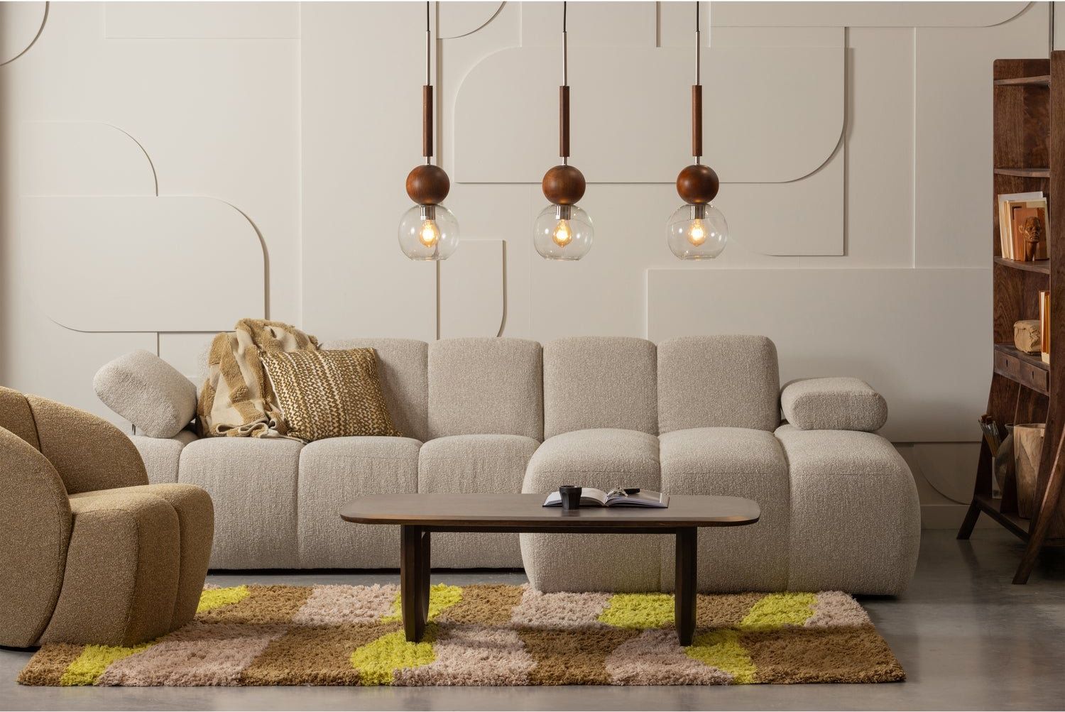WOOOD Mojo Bouclé Draaifauteuil