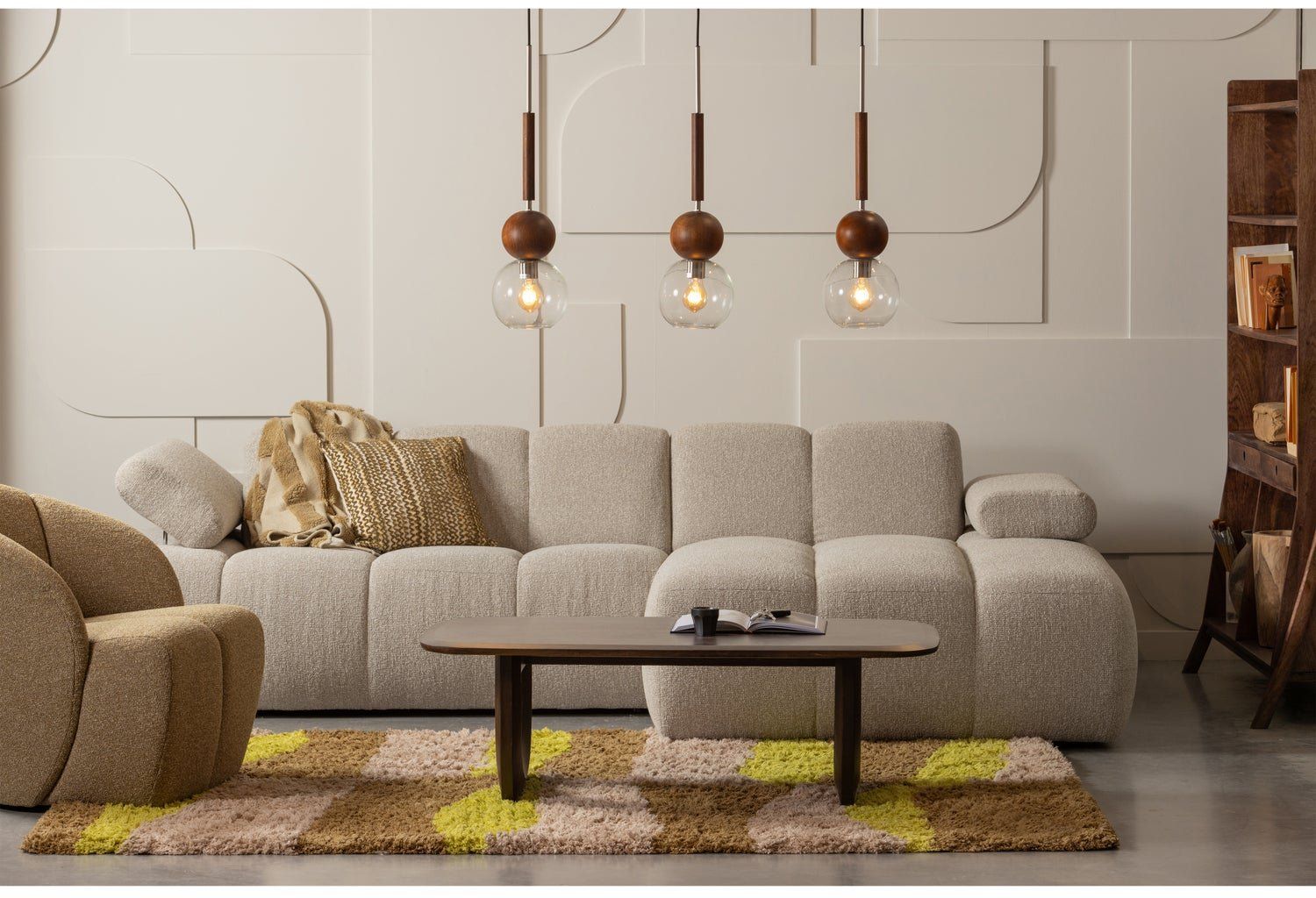 WOOOD Mojo Bouclé Draaifauteuil