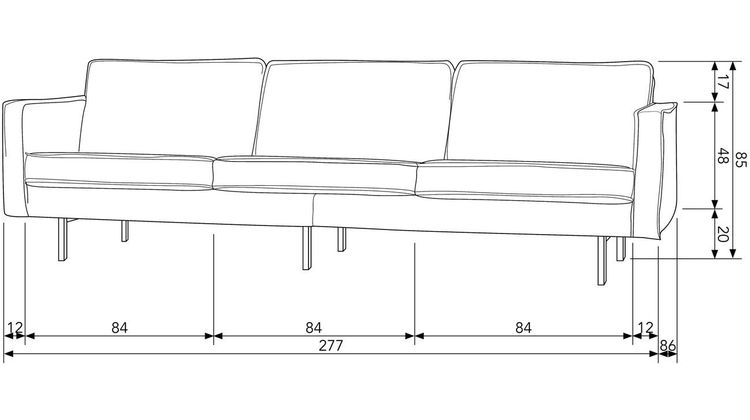WOOOD Rodeo 3-Zitsbank