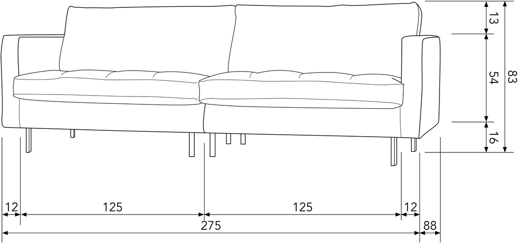 WOOOD Rodeo Classic 3-Zitsbank