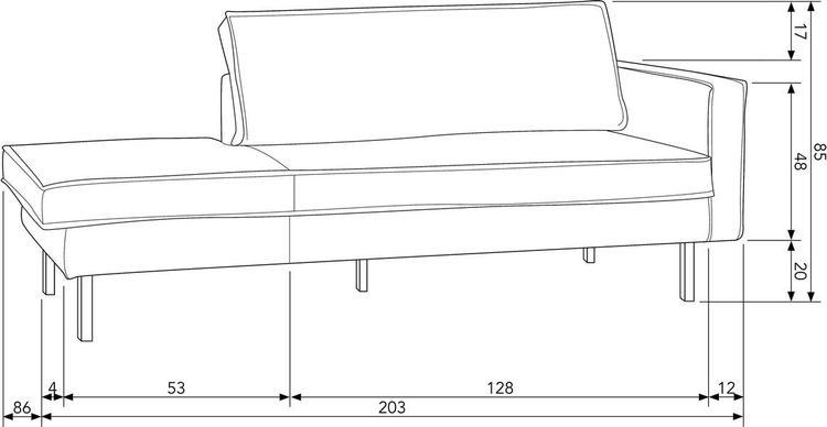 WOOOD Rodeo Rechts Daybed