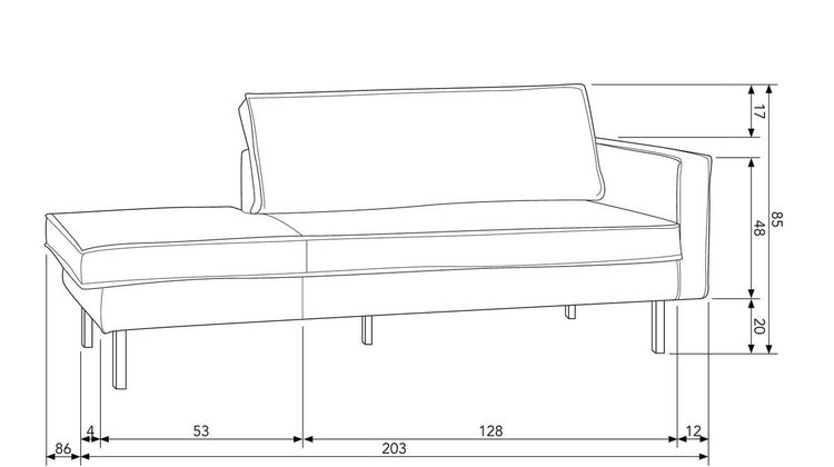 WOOOD Rodeo Rechts Daybed