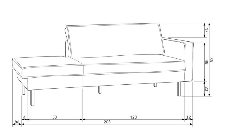 WOOOD Rodeo Rechts Daybed