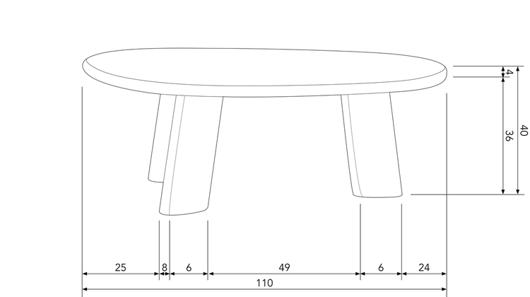 WOOOD Roundly Salontafel