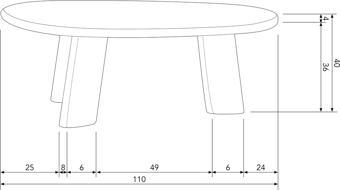 WOOOD Roundly Salontafel