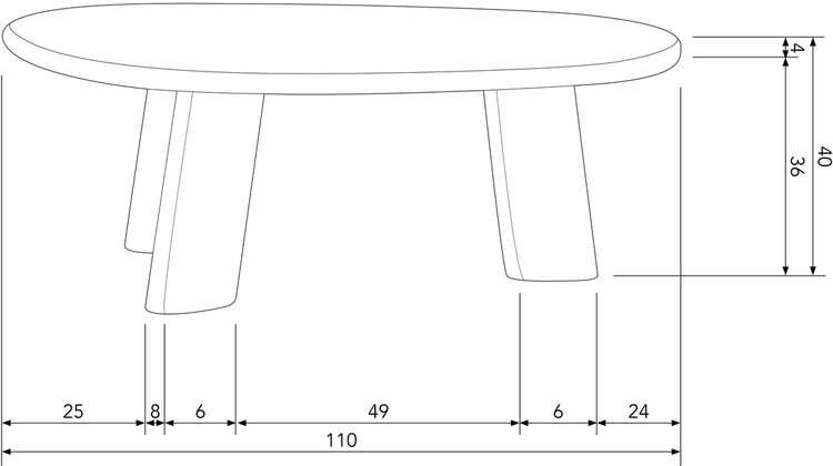 WOOOD Roundly Salontafel