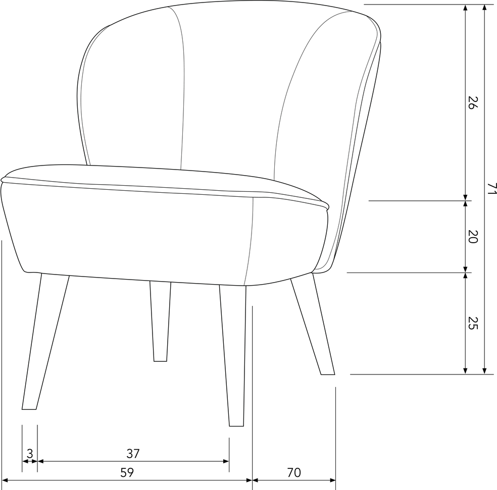 WOOOD Sara Fauteuil