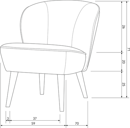 WOOOD Sara Fauteuil