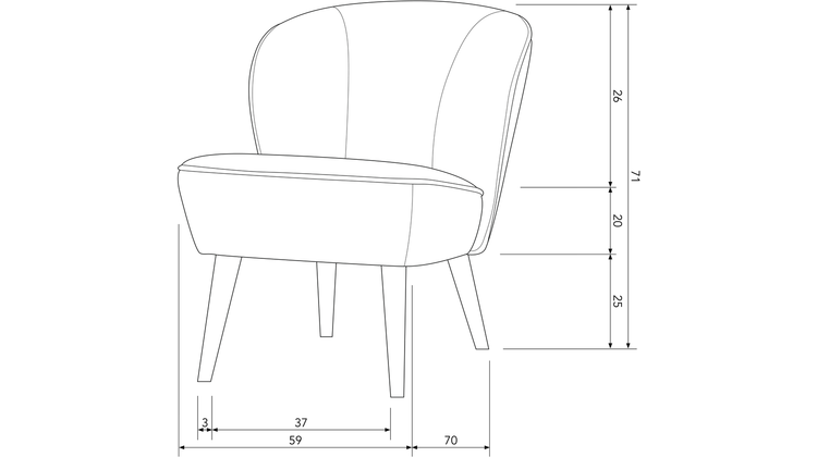 WOOOD Sara Fauteuil