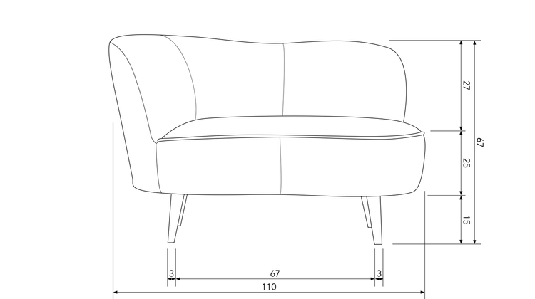 WOOOD Sara Links Lounge Fauteuil