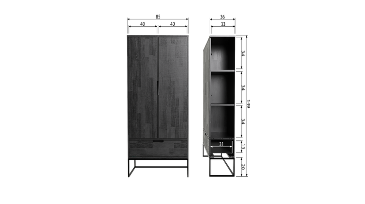 WOOOD Silas Opbergkast