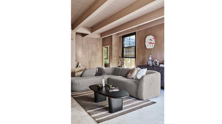 WOOOD Sloping Grey Melange Hoekbank