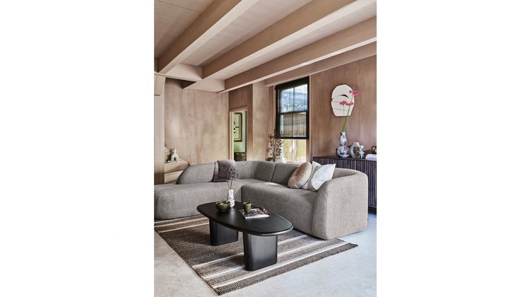 WOOOD Sloping Grey Melange Hoekbank