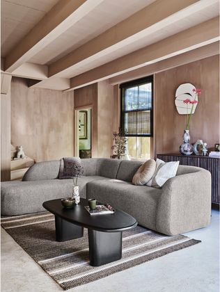 WOOOD Sloping Grey Melange Hoekbank