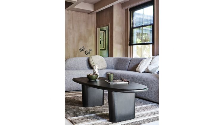 WOOOD Sloping Light Brown Melange Hoekbank