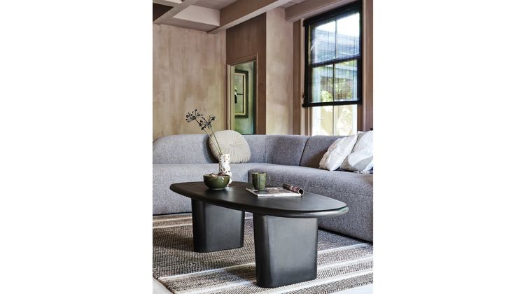 WOOOD Sloping Light Brown Melange Hoekbank