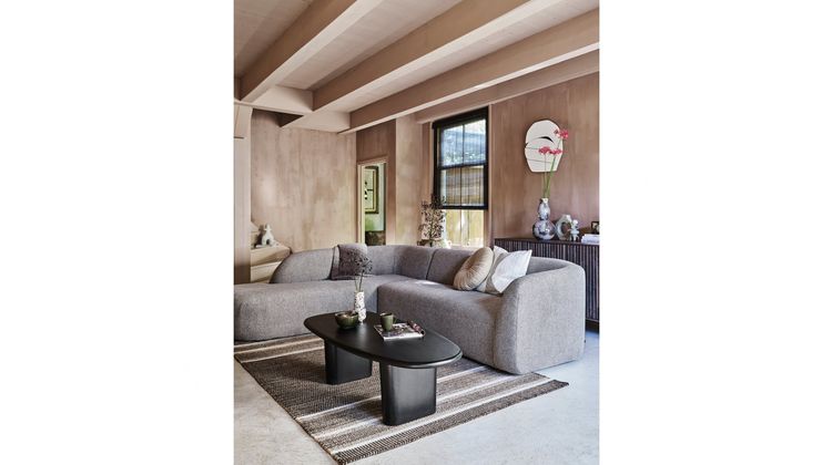 WOOOD Sloping Light Brown Melange Hoekbank