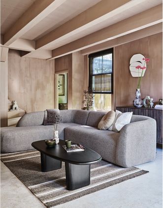 WOOOD Sloping Light Brown Melange Hoekbank