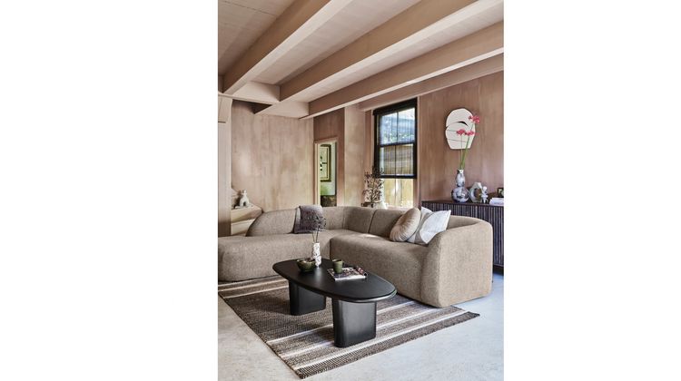 WOOOD Sloping Natural Melange Hoekbank
