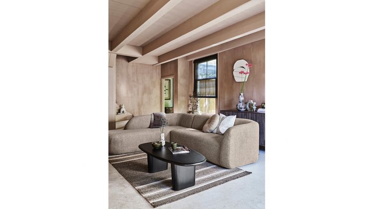 WOOOD Sloping Natural Melange Hoekbank