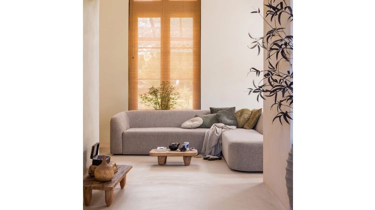 WOOOD Sloping Natural Melange Hoekbank