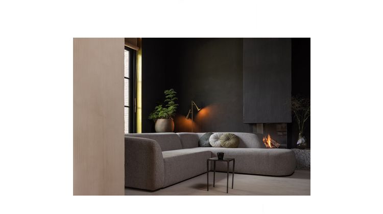 WOOOD Sloping Natural Melange Hoekbank