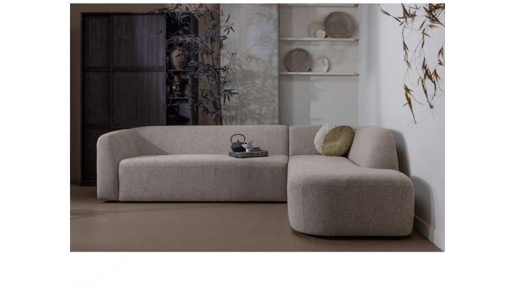 WOOOD Sloping Natural Melange Hoekbank
