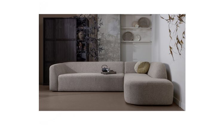 WOOOD Sloping Natural Melange Hoekbank