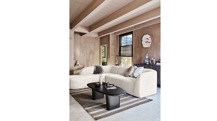 WOOOD Sloping Pearl Melange Hoekbank
